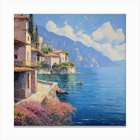 Sunset Whispers: Palazzo Dario's Embrace Canvas Print