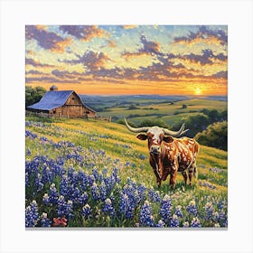 Sunset In Texas 1 Canvas Print