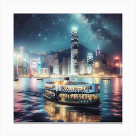 Night In Hong Kong Canvas Print