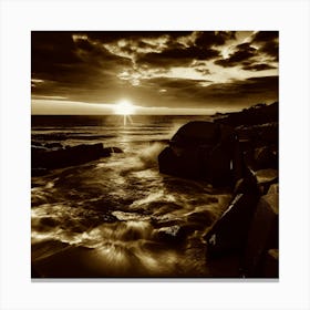 Sunset At The Beach 738 Canvas Print