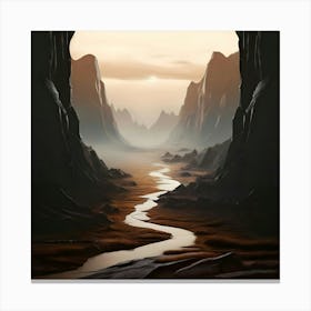 River In The Desert Canvas Print