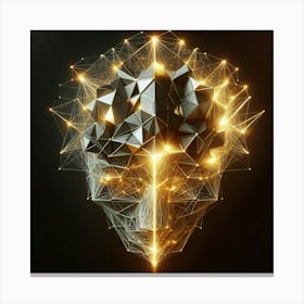 Abstract Human Head Canvas Print