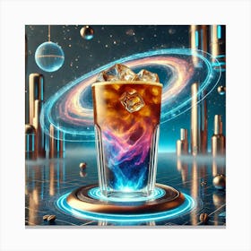 A Futuristic Drink Called Nebula Coffee, Featuring Canvas Print