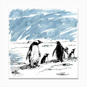 Penguins Canvas Print