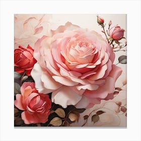 Pink Roses Canvas Print