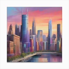 Chicago Skyline 2 Canvas Print