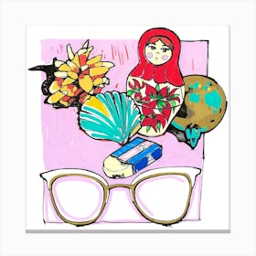 Russian Doll In Pink Canvas Print