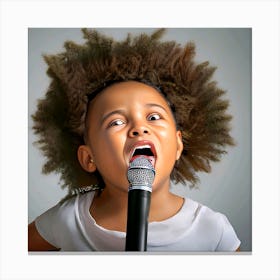 Singing Kid Canvas Print