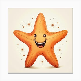 Starfish Cartoon 1 Canvas Print