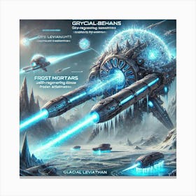 Glacial Leviathan Mechanism Canvas Print