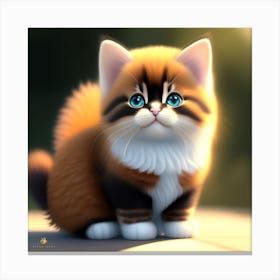 Kitten With Blue Eyes Canvas Print