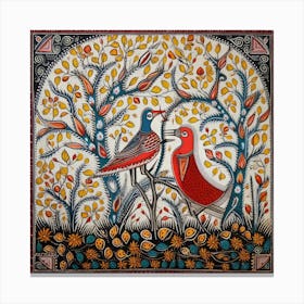 Birds In The Forest By artistai Canvas Print