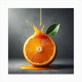 Orange Juice Splash Canvas Print