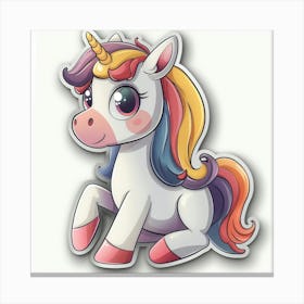 Unicorn Sticker 43 Canvas Print