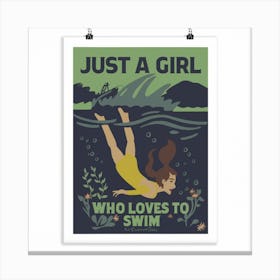 Just A Girl Who Loves To Swim 11 Canvas Print
