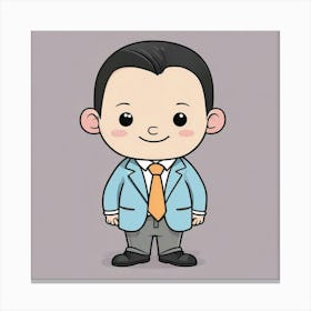 Cartoon Businessman Canvas Print