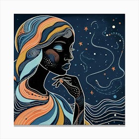 Altaira Celestial Portrait Canvas Print