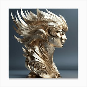 Golden sculpture Canvas Print