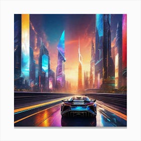 Futuristic City 85 Canvas Print