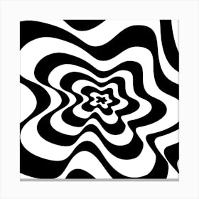 Black And White Swirls Canvas Print