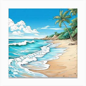 Beach Scene 2 Canvas Print