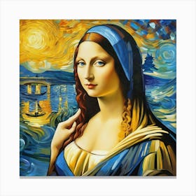 Mona Lisaftgg Canvas Print