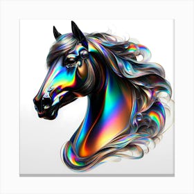 Glossy Horse Head Canvas Print