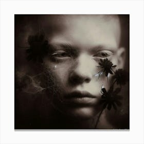 Girl With Flowers 1 Canvas Print