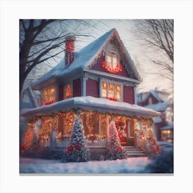 Christmas House 90 Canvas Print