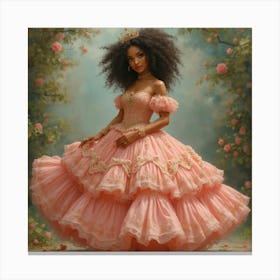 African American Woman in Pink Civil War Era Gown Toile