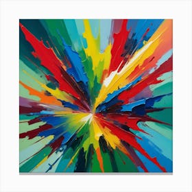 Colorful Explosion Paintings Art Print Canvas Print