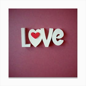 Love on wall Canvas Print