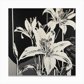 163605 Lunar Lilies, Serigraph On Fabric, Squeegee Techni Xl 1024 V1 0 Canvas Print
