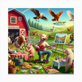 Farm Animals 7 Canvas Print