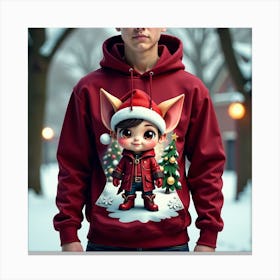 Santa Hoodie 3 Canvas Print