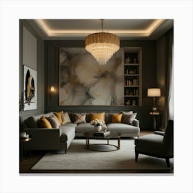 Modern Living Room 5 Canvas Print