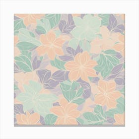 Seamless Floral Pattern 4 Canvas Print