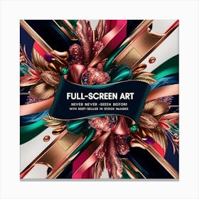 Revolutionary, full-screen art with vibrant, abstract shapes, intricate details, and metallic accents.2 Canvas Print