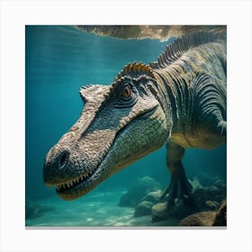 Dino Swim Canvas Print