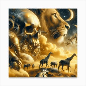 Lions In The Sky 2 Canvas Print