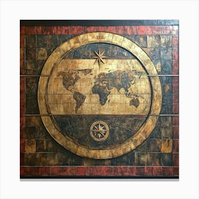 World Map Art 21 Canvas Print