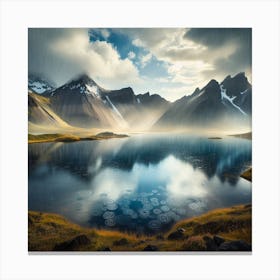 Fjord Rain Canvas Print