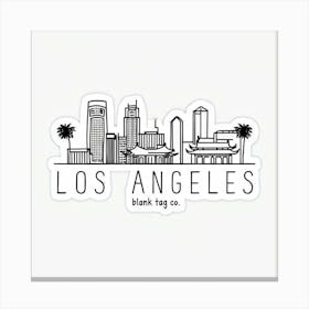 Los Angeles Skyline Sticker Canvas Print