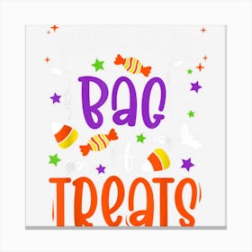 Halloween Bag Of Treats Candy Pumpkin Spder Love Kids Canvas Print