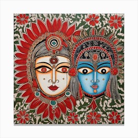Radha And Krishna 3 Canvas Print