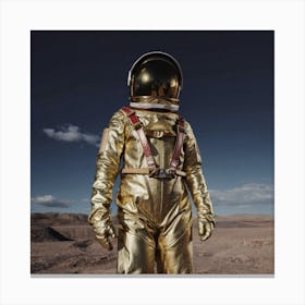 Gold Astronaut Canvas Print