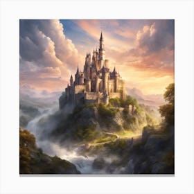 Castle In The Clouds Canvas Print