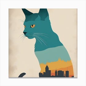 City Cat Canvas Print