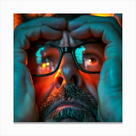 Man With Glasses 5 Canvas Print