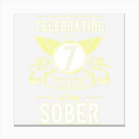 Sobriety Gift Recovery Anniversary 7 Years Sober Canvas Print